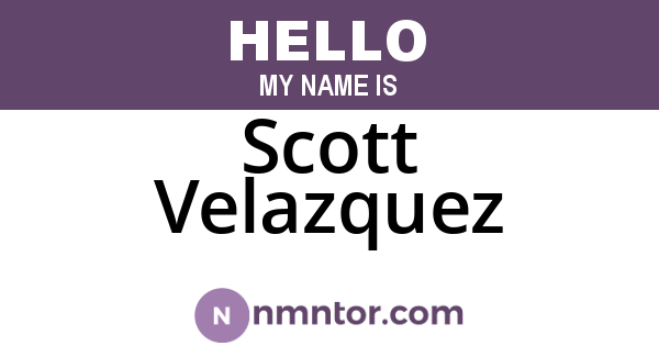 Scott Velazquez
