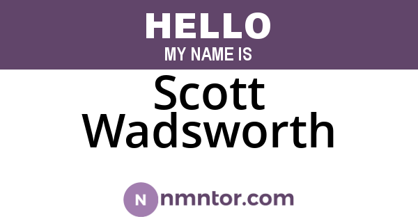 Scott Wadsworth