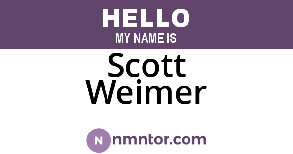Scott Weimer