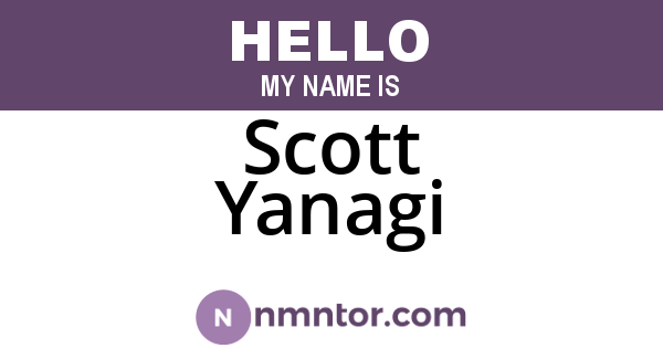 Scott Yanagi