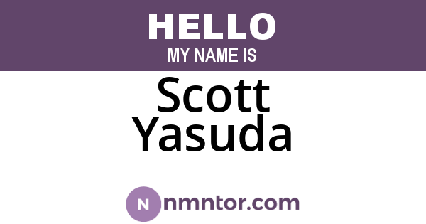 Scott Yasuda