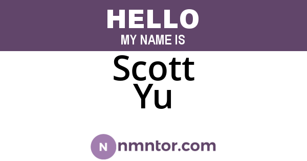 Scott Yu
