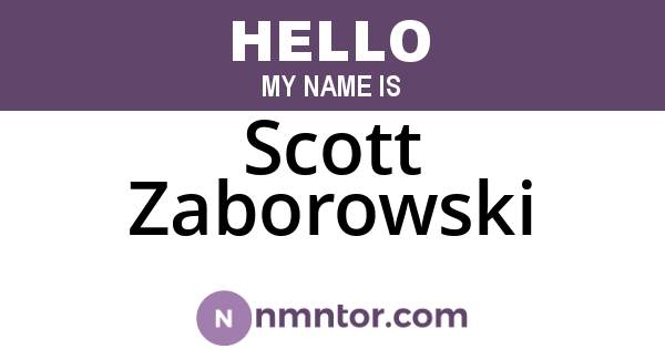 Scott Zaborowski