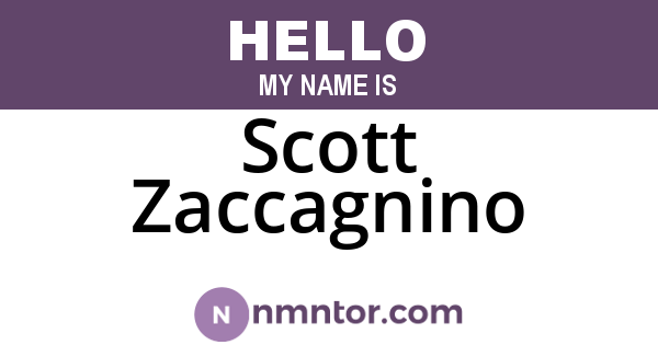 Scott Zaccagnino
