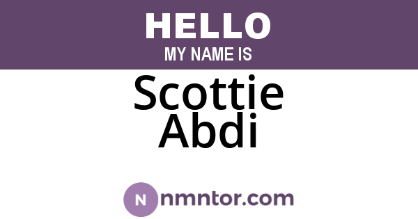 Scottie Abdi