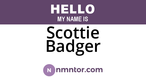 Scottie Badger