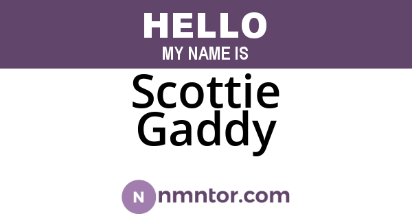 Scottie Gaddy