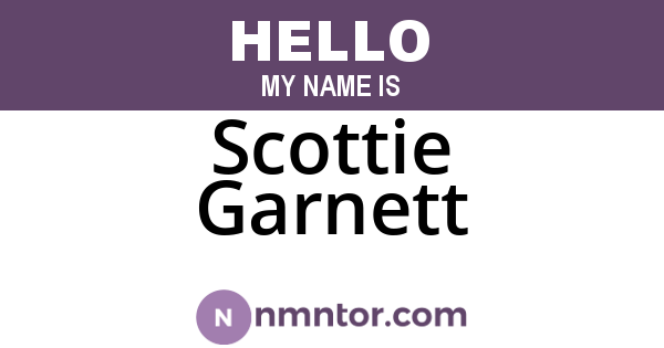 Scottie Garnett