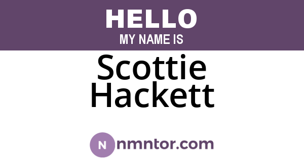Scottie Hackett