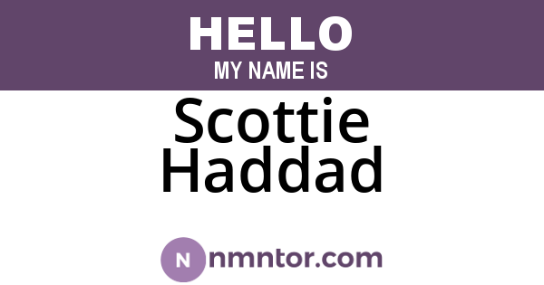 Scottie Haddad