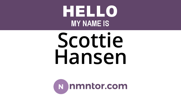 Scottie Hansen