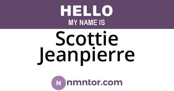Scottie Jeanpierre