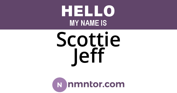 Scottie Jeff