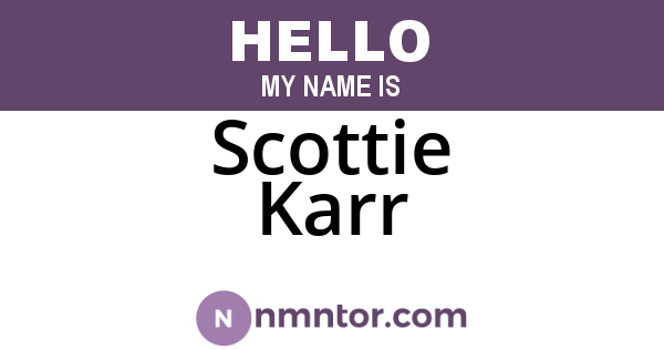 Scottie Karr