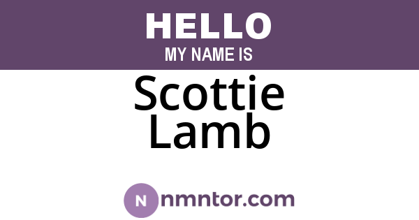 Scottie Lamb