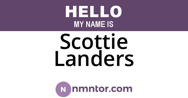 Scottie Landers