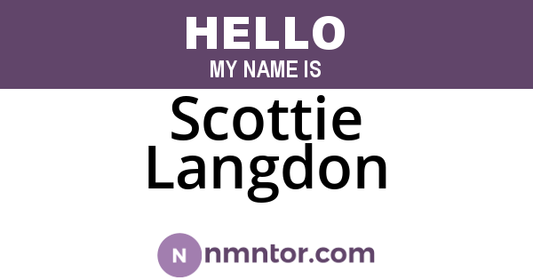 Scottie Langdon