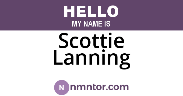 Scottie Lanning