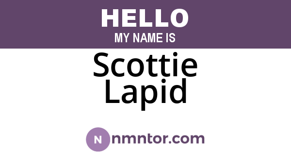 Scottie Lapid