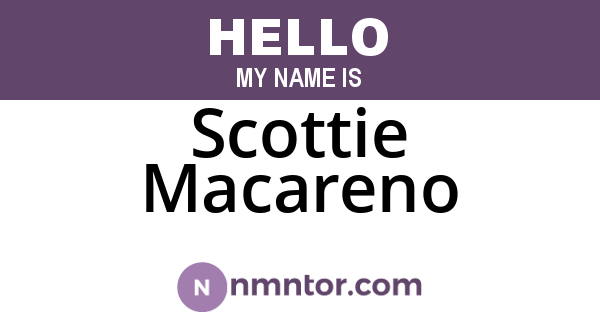 Scottie Macareno