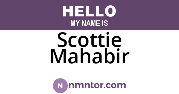Scottie Mahabir