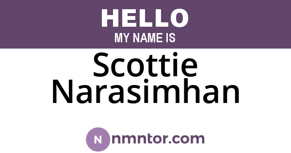 Scottie Narasimhan