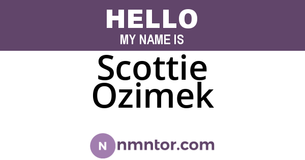 Scottie Ozimek