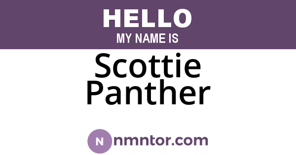 Scottie Panther