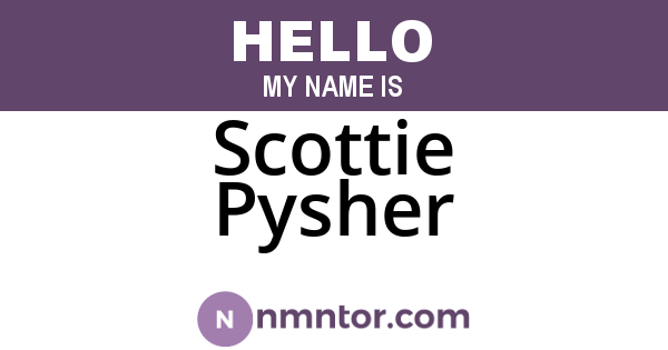 Scottie Pysher