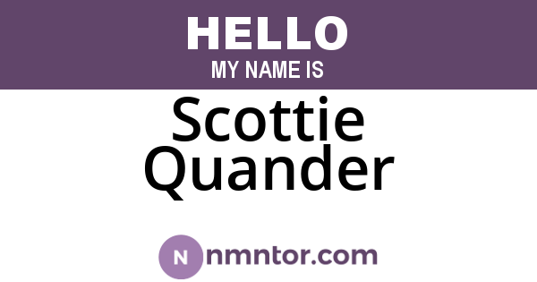 Scottie Quander