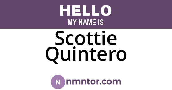 Scottie Quintero