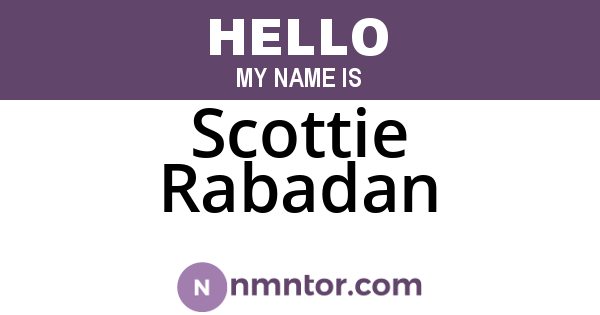 Scottie Rabadan