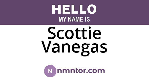 Scottie Vanegas