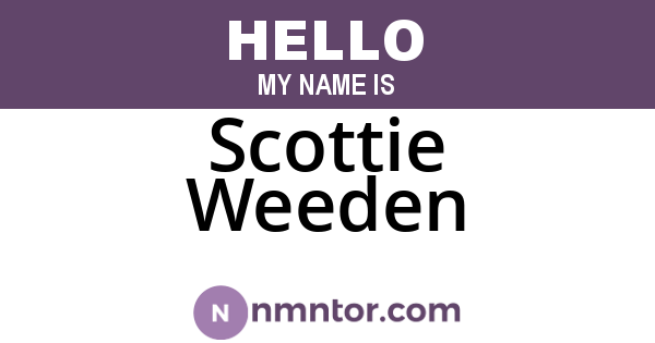 Scottie Weeden