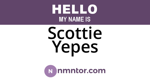 Scottie Yepes
