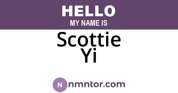 Scottie Yi