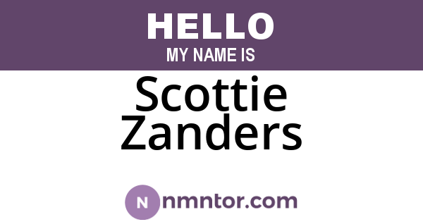 Scottie Zanders