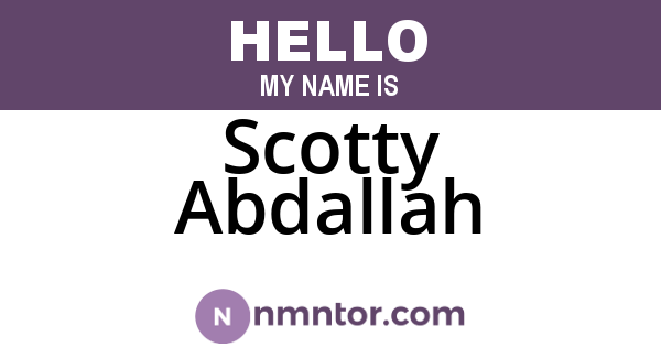 Scotty Abdallah
