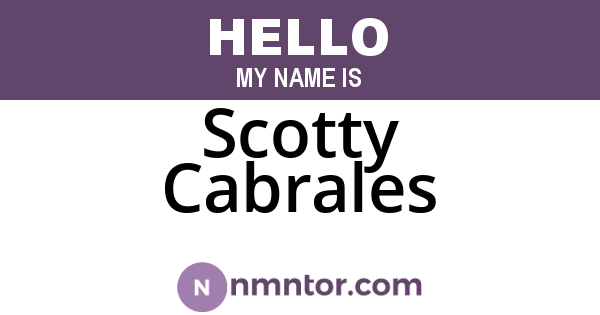 Scotty Cabrales