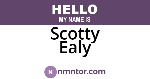Scotty Ealy