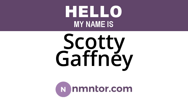 Scotty Gaffney