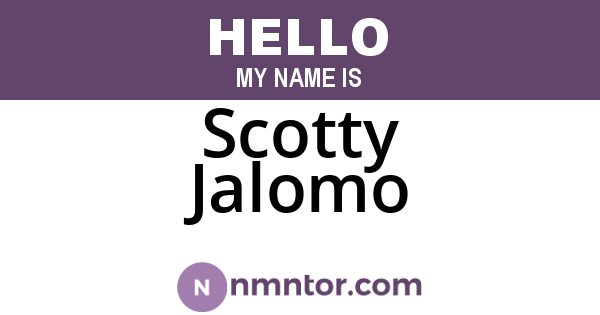 Scotty Jalomo