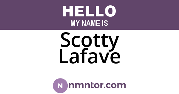 Scotty Lafave