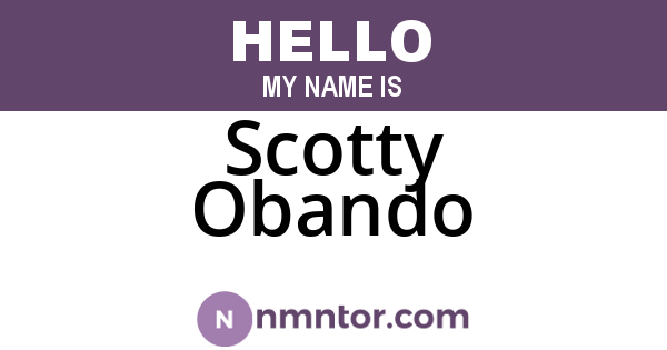 Scotty Obando