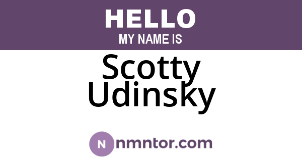 Scotty Udinsky