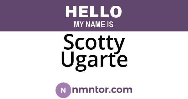 Scotty Ugarte