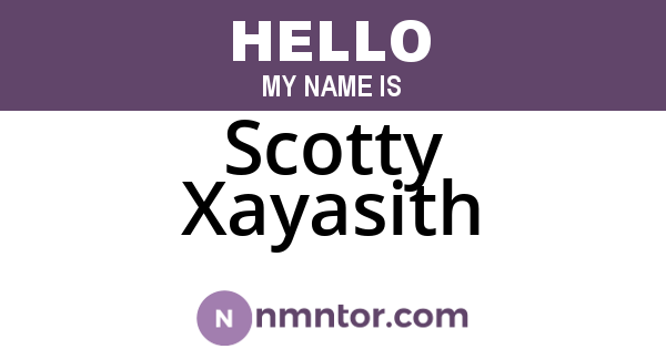 Scotty Xayasith