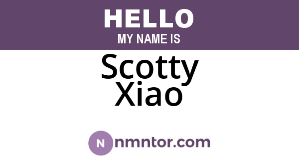 Scotty Xiao