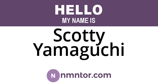 Scotty Yamaguchi