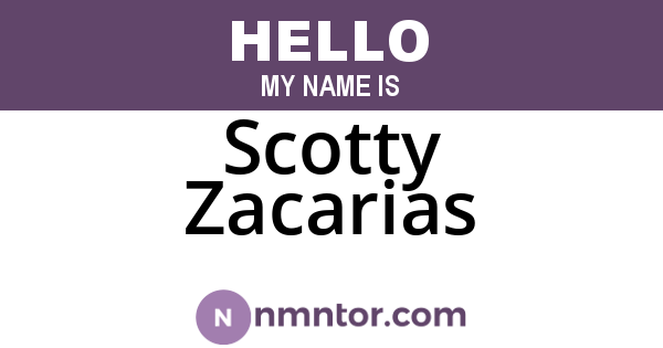 Scotty Zacarias